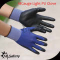 SRSafety 18 gauge knitted coated nylon pu glove,cheap working gloves in china